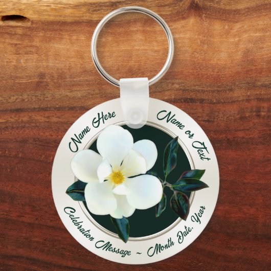 Personalisierte Blume-Gastgeschenk für JEDE Gelege Schlüsselanhänger (Vorderseite)