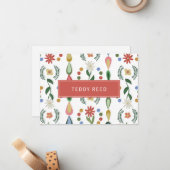 Personalisierte Blume Grünkarte Mitteilungskarte (Vorderseite/Rückseite Beispiel)