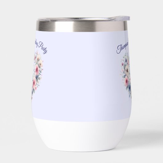 Personalisierte Blume Herzweine (Links)