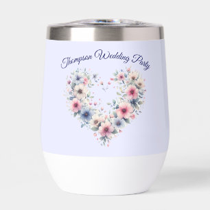 Personalisierte Blume Herzweine