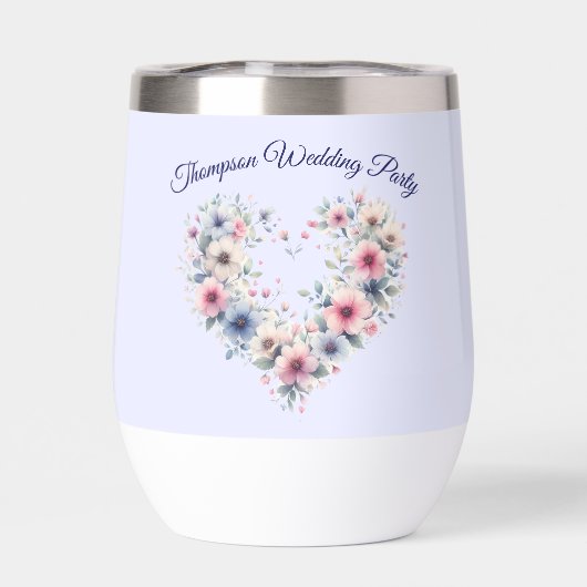 Personalisierte Blume Herzweine (Rückseite)