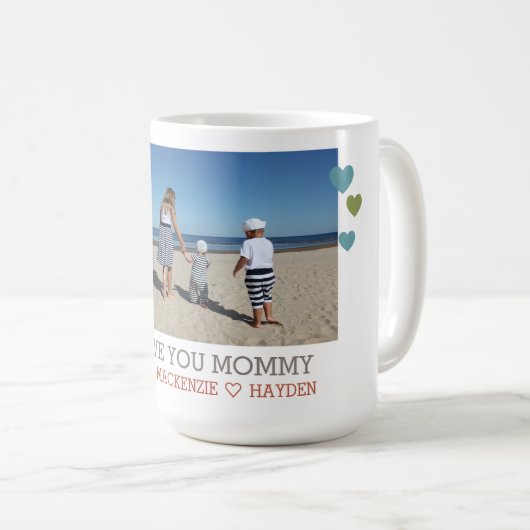 Personalisierte Blume Hinzufügen von eigenem Text  Kaffeetasse (VorderseiteRechts)