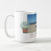 Personalisierte Blume Hinzufügen von eigenem Text Kaffeetasse (Links)