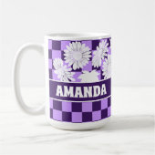 Personalisierte Blume im Herbst Lila Kaffeetasse (Links)