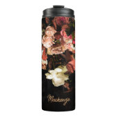 Personalisierte Blume im Herbst Stilisierte Printw Thermosbecher (Vorderseite)