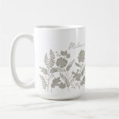 Personalisierte Blume im Herbst zeigen Grün Kaffeetasse (Links)