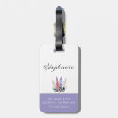 Personalisierte Blume Juli Gepäckanhänger (Rückseite vertikal)