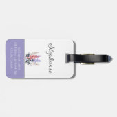 Personalisierte Blume Juli Gepäckanhänger (Rückseite horizontal)