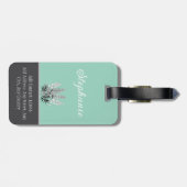 Personalisierte Blume Juli Gepäckanhänger (Rückseite horizontal)