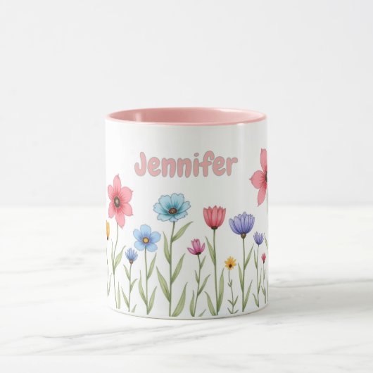 Personalisierte Blume Kaffee Tasse (Zentrum)