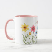 Personalisierte Blume Kaffee Tasse (Links)