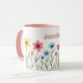 Personalisierte Blume Kaffee Tasse (Vorderseite Links)