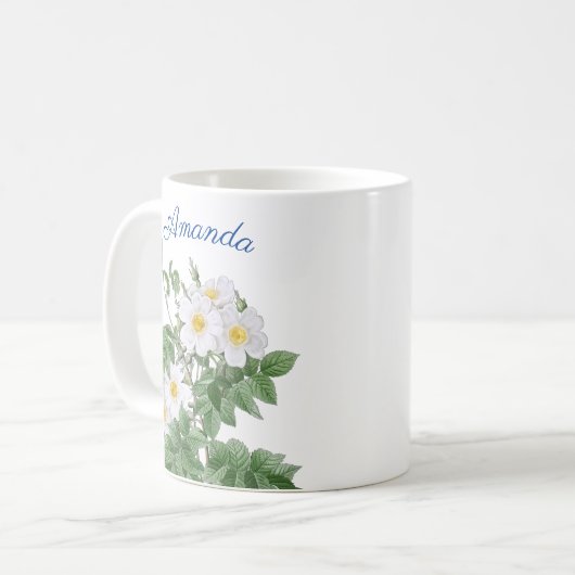 PERSONALISIERTE BLUME KAFFEETASSE (Vorderseite Links)