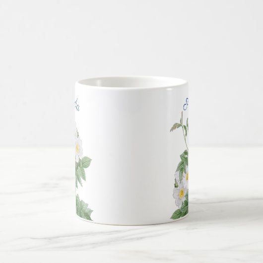 PERSONALISIERTE BLUME KAFFEETASSE (Mittel)