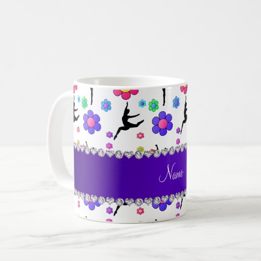 Personalisierte Blume Kaffeetasse (Vorderseite Links)