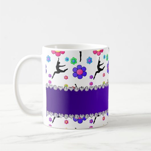 Personalisierte Blume Kaffeetasse (Links)