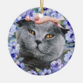 Personalisierte Blume Keramik Ornament (Vorne)