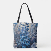 Personalisierte Blume Larkspur Juli Tasche (Rückseite)