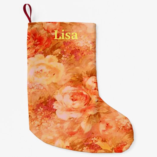 Personalisierte Blume Malerei Weihnachten Strumpf Kleiner Weihnachtsstrumpf (Vorderseite)