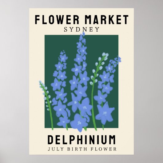 Personalisierte Blume Markt Geburtsstunde Blume Pr Poster (Vorne)