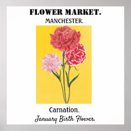 Personalisierte Blume Markt Geburtsstunde Blume Pr Poster