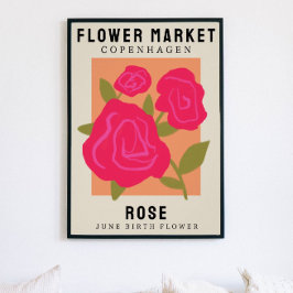 Personalisierte Blume Markt Geburtsstunde Blume Pr Poster