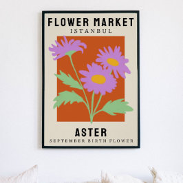 Personalisierte Blume Markt Geburtsstunde Blume Pr Poster
