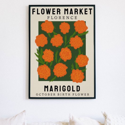 Personalisierte Blume Markt Geburtsstunde Blume Pr Poster