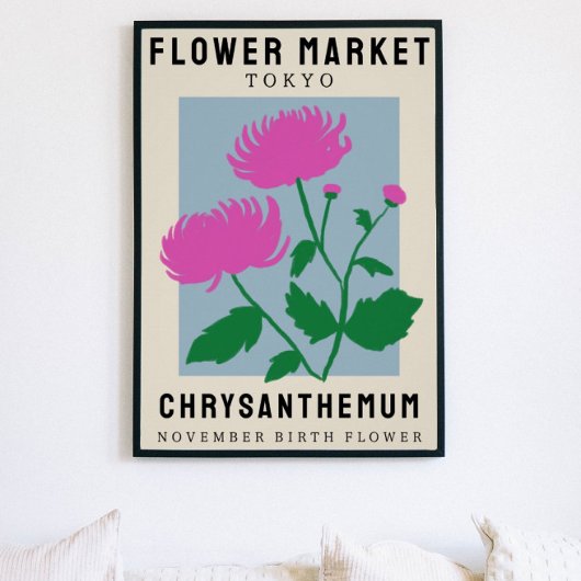 Personalisierte Blume Markt Geburtsstunde Blume Pr Poster