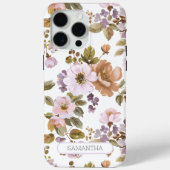 Personalisierte Blume mit Blumenmuster Botanischer Case-Mate iPhone Hülle (Rückseite)