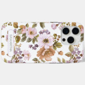 Personalisierte Blume mit Blumenmuster Botanischer Case-Mate iPhone Hülle (Rückseite (Horizontal))