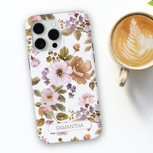 Personalisierte Blume mit Blumenmuster Botanischer Case-Mate iPhone Hülle