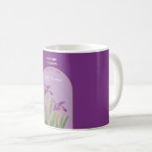 Personalisierte Blume Monat Februar Iris Kaffeetasse (VorderseiteRechts)