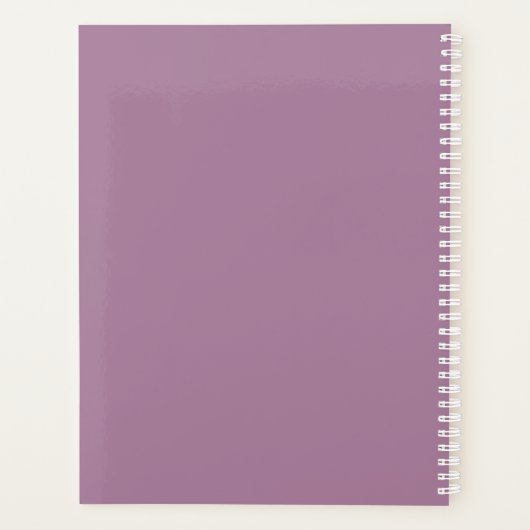 Personalisierte Blume Monat September Aster Planer (Rückseite)