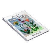 Personalisierte Blume Musikalische Notizen und Kun Notizblock (Rechte Seite)