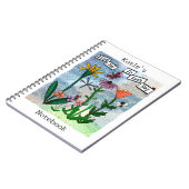 Personalisierte Blume Musikalische Notizen und Kun Notizblock (Linke Seite)