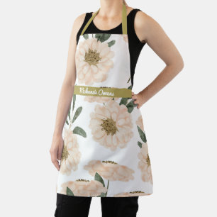 Personalisierte Blume Muster für Frauen Schürze