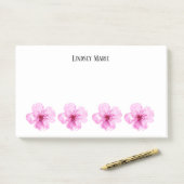 PERSONALISIERTE BLUME Nachhinweise Post-it Klebezettel (Auf Schreibtisch)