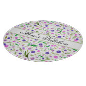 Personalisierte Blume - Naturgeschenk Schneidebrett (Ecke)