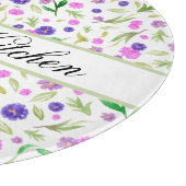 Personalisierte Blume - Naturgeschenk Schneidebrett (Ecke)