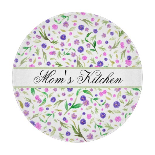 Personalisierte Blume - Naturgeschenk Schneidebrett (Vorderseite)