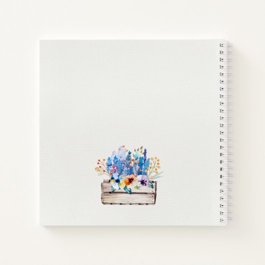 Personalisierte Blume Notizblock (Rückseite)