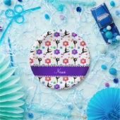 Personalisierte Blume Pappteller (Party)