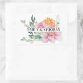 Personalisierte Blume Rechteckiger Aufkleber (Tasche)