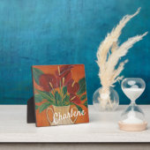 Personalisierte Blume Rot Antrium Plaque Fotoplatte (InSitu)