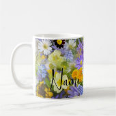 Personalisierte Blume Schmetterlingsdesign Kaffeem Kaffeetasse (Links)