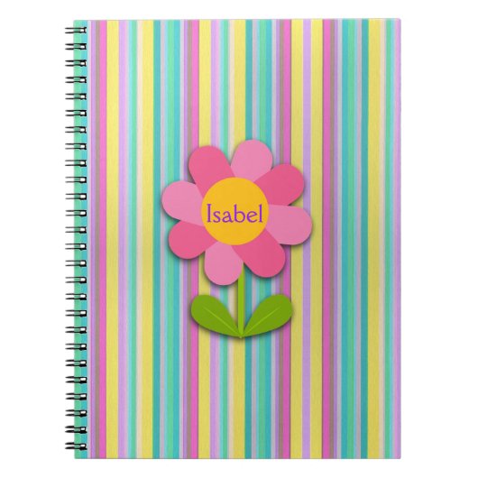 Personalisierte Blume Spiral Foto Notebook Notizblock (Vorderseite)