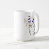 Personalisierte Blume Tasse der Geburtshilfe, benu (VorderseiteRechts)