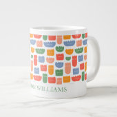 Personalisierte Blume Tasse | Individuelle Name Gi (Vorderseite Rechts)
