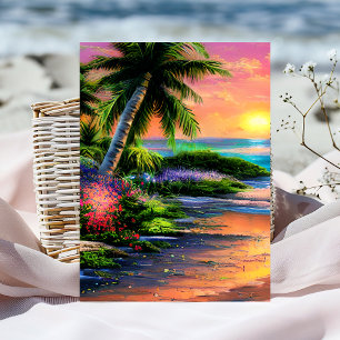 Personalisierte Blume Tropische Geburtstagskarte Karte